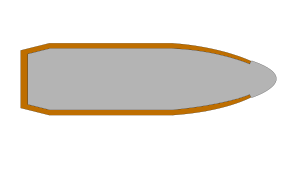 Spitzkopfgeschoss mit Bleispitze, Teilmantel, Jagd