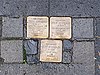 Stolperstein in Oberhausen für Familie Rosenbaum.3 Steine, Saarstraße 71, 8. März 2008