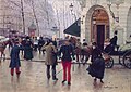 Le boulevard des Capucines et le théâtre du Vaudeville, (1889), par Jean Béraud (1849-1935).