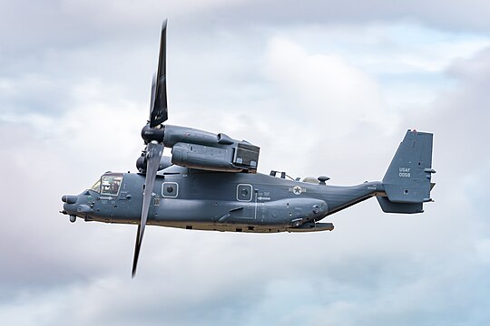 Bell-Boeing CV-22B Osprey of the United States Air Force (reg. 11-0058) at the Royal International Air Tattoo 2023.