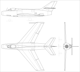 vue en plan de l’avion