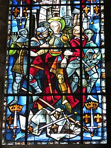 Detail of Chapel of Saint-Joan-of-Arc window, south transept 20th century)