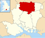 Basingstoke and Deane shown within Hampshire