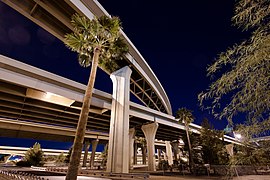 Interstate 10 and Interstate 17 Interchange at Night