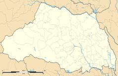 Mapa konturowa prefektury Saitama, u góry nieco na prawo znajduje się punkt z opisem „Gyōda”