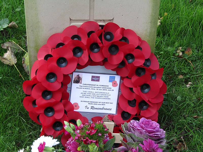 File:-2019-11-13 Private security contractor gravestone, Nicholas James Crouch, Parish church of Saint John the Baptist's head, Trimingham (1).JPG