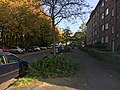 Middendorfstraße, Blick in Richtung Oertzweg (rechts abzweigend beim Einbahnstraßenschild), dahinter zum Stadtteil Bramfeld gehörend