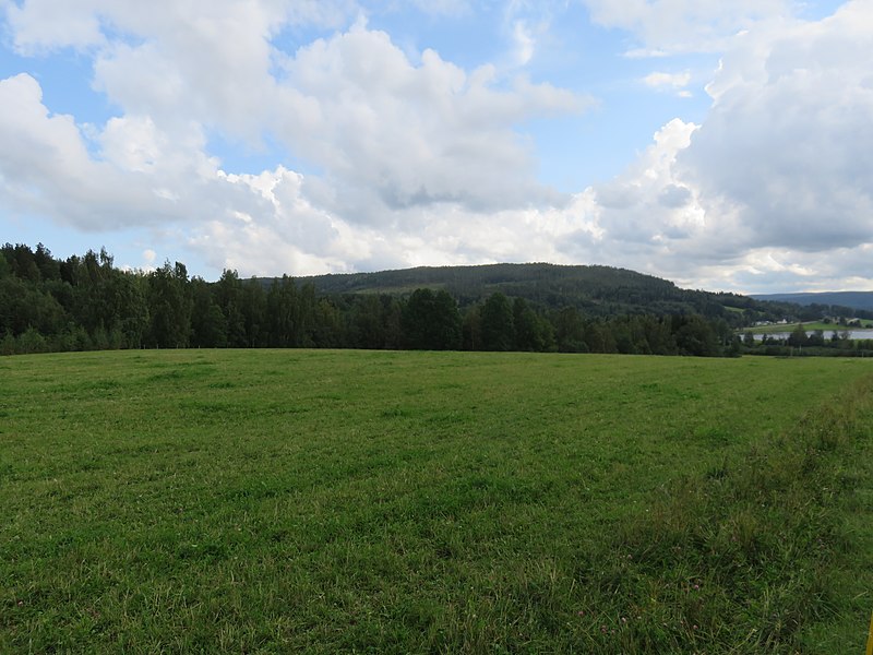 File:Nätersjöberget. Berg i Sidensjö, Örnsköldsvik, med vårdkasar och murlämningar. Tolkad som fornborgsberg. Sett från väster. (01).jpg