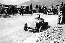 Photo de Tazio Nuvolari à la Coppa della Consuma 1930.