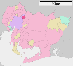 Kinaroroonan ng Owariasahi sa Aichi Prefecture