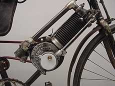 Motorblok van de Clément model D uit 1904