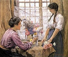 Henry Meynell Rheam - Arranging Flowers.jpg