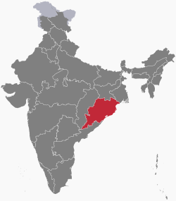 Location of Odisha