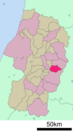 Location of Tendō in Yamagata Prefecture