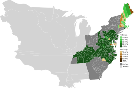 Map of presidential election results by county, shaded according to the vote share of the highest result for an elector of any given candidate (includes rejected votes)