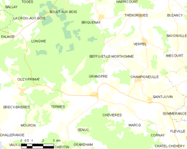 Mapa obce Grandpré