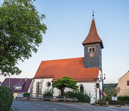 Old protestant church in Heumaden, Stuttgart, Germany.