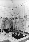 Communal shower in a kindergarten