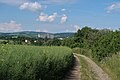 Silo Blovice pohledem z cesty do Spáleného Poříčí