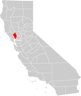 Locatie van Napa County in Californië