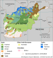 Mapa dos grupos etnolingüísticos.