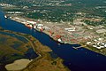 Hafen in Wilmington am Ästuar des Flusses