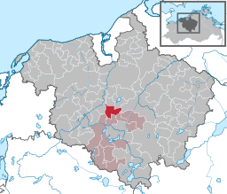 Läget för kommunen Mistorf i Landkreis Rostock