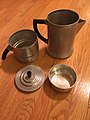 Disassembled Drip-O-lator coffee pot