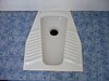 A squat toilet