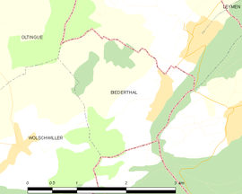 Mapa obce Biederthal