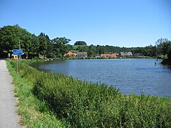 Němčický Pond in the centre of Němčice