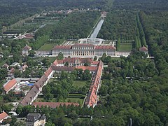 Vista aérea del Palacio de Schleissheim.