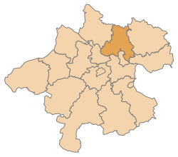 Lage des Bezirks Urfahr-Umgebung im Bundesland Oberösterreich (anklickbare Karte)