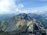 Blick von der Serles zur Kesselspitze