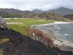 Peanmeanach Bothy, surrounded by burnt ground - geograph.org.uk - 2421170.jpg