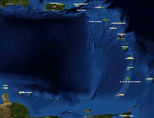 map, Petites-Antilles