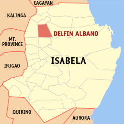 Mapa de Isabela con Delfin Albano resaltado