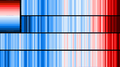 ◣OW◢ 02:47, 12 July 2019 - Comparing warming stripes (GISS, GHCN-v3, HadCRUT4.6.0.0, Berkeley Earth) (PNG)