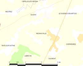 Mapa obce Regnauville