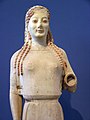 Image 18Peplos Kore at the Acropolis Museum. Relics of the polychromy are visible. (from Culture of Greece)