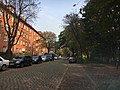 Adlerstraße, Blick von der Einmündung Wachtelstraße in Richtung Nordosten