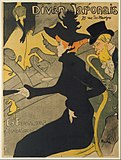 Divan Japonais, pôster litográfico de Henri de Toulouse-Lautrec. (1892-93)