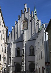 Ansicht Westfassade von der Franz-Josef-Straße aus.