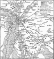 Historical map of the battle of the nations by Leipzig (16.10.1813)