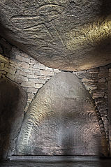 'La Table des Marchand' in Locmariaquer, inside view of the burial chamber