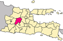 Location within East Java