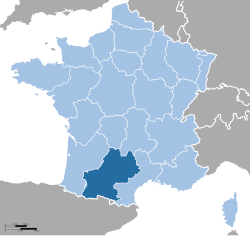 Location of Midi-Pyrénées