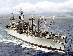 USS Vesuvius (AE-15) underway off Hawaii in 1963