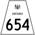 Highway 654 marker