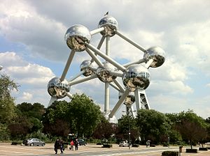 Atomium, en del av Bryssels stadsbild sedan 1958.